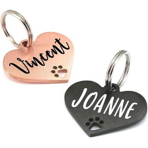 Ultra Joys Personalized Dog Tags - Engraved Pet ID Tag, Large Black Bone in Kuwait