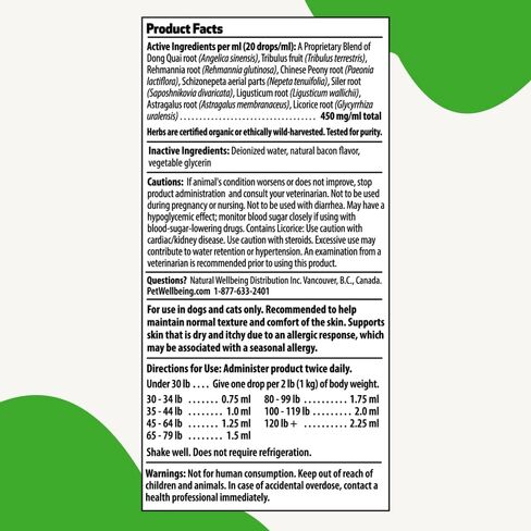 Pet Wellbeing - Itch Support Gold for Dogs - Natural Support for Itchy Skin Due to Allergies in Canines - 2 oz (59ml) in Saudi Arabia
