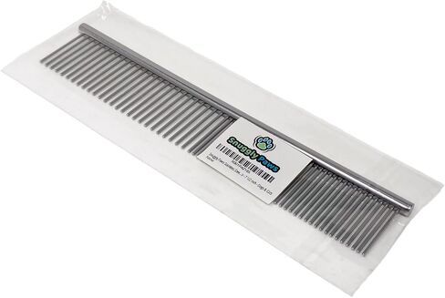Snuggly Paws Metal Dog Grooming Comb - 7 1/2" Stainless Steel - Cats and Other Pets in Saudi Arabia