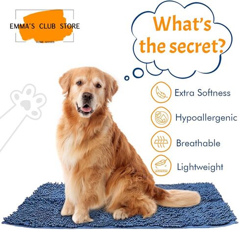Ultra Absorbent Microfiber - Door Rugs for Pets, Chenille - FEET and Quick Drying Anti-Slip Suitable for Washing Machine and Dryer, Easy to Clean, Ideal for Home, car, and pet Dog Cages. in Saudi Arabia