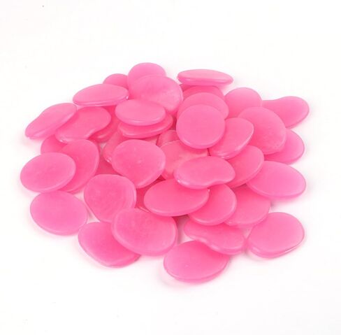 Glow in The Dark Stones,Glow Pebbles,Garden Pebbles,Glow Gravel Rocks Decorative Pebbles Stones for Aquarium Fish Tank Garden Gift Decoration (Flake Shape, 44pcs,315g/11.11oz/0.69lb) (Purple) in Kuwait