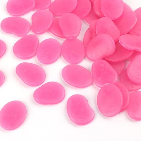 Glow in The Dark Stones,Glow Pebbles,Garden Pebbles,Glow Gravel Rocks Decorative Pebbles Stones for Aquarium Fish Tank Garden Gift Decoration (Flake Shape, 44pcs,315g/11.11oz/0.69lb) (Purple) in Kuwait