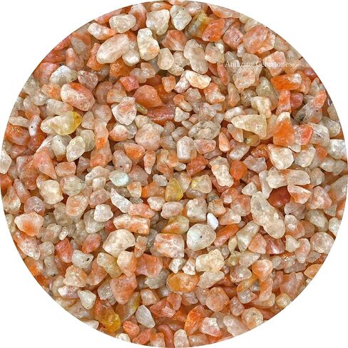 Amazonite Crystal Chips Aquarium Gravel Rocks - Carnelian Chips Bulk Fish Tank Gravel, Small Tumbled Stone Chips and Tiny Crystals for Decoration (Natural AAA Grade Gemstones) (1000+ Carat Chips) in Saudi Arabia