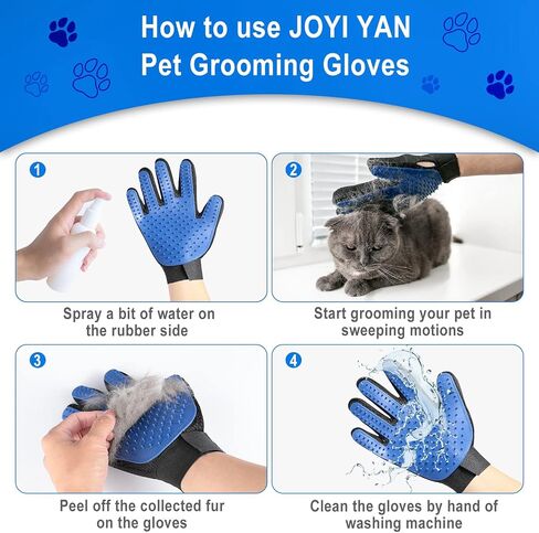 مجموعة تنظيف حمام الحيوانات الأليفة من JOYI YAN مكونة من 3 قطع، مزيل شعر الحيوانات الأليفة، تتضمن أسطوانة إزالة الشعر وقفازات للعناية بالحيوانات الأليفة وفرشاة محمولة لعلاج بقايا شعر الحيوانات الأليفة من الأثاث والسجاد وملابس الكلاب والقطط in Saudi Arabia