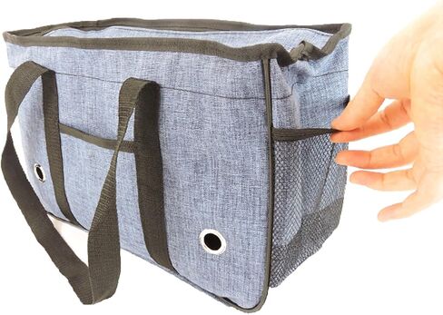 Small Medium Dogs Handbag Winter Pet Carrier Tote Pet Cat House Portable Cat Handbag (Small, Blue) in Saudi Arabia