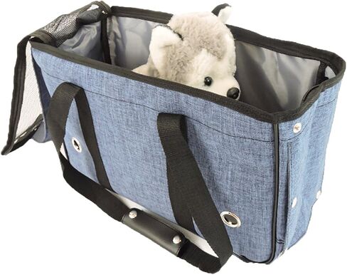 Small Medium Dogs Handbag Winter Pet Carrier Tote Pet Cat House Portable Cat Handbag (Small, Blue) in Saudi Arabia