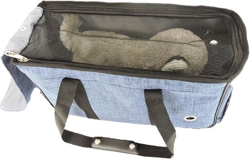 Small Medium Dogs Handbag Winter Pet Carrier Tote Pet Cat House Portable Cat Handbag (Small, Blue) in Saudi Arabia
