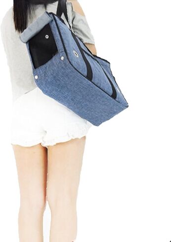 Small Medium Dogs Handbag Winter Pet Carrier Tote Pet Cat House Portable Cat Handbag (Small, Blue) in Saudi Arabia