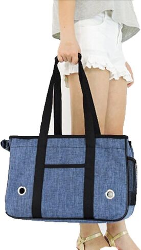 Small Medium Dogs Handbag Winter Pet Carrier Tote Pet Cat House Portable Cat Handbag (Small, Blue) in Saudi Arabia