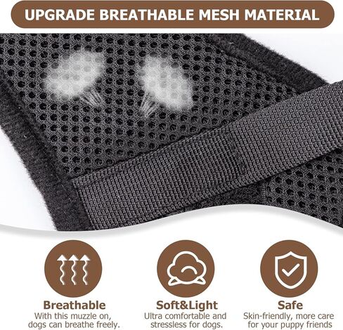 Dog Muzzles, Adjustable Soft Muzzle for Biting Barking Chewing, Dog Mask Suitable for Small Medium Large Dogs, Comfortable Long Snout in Kuwait