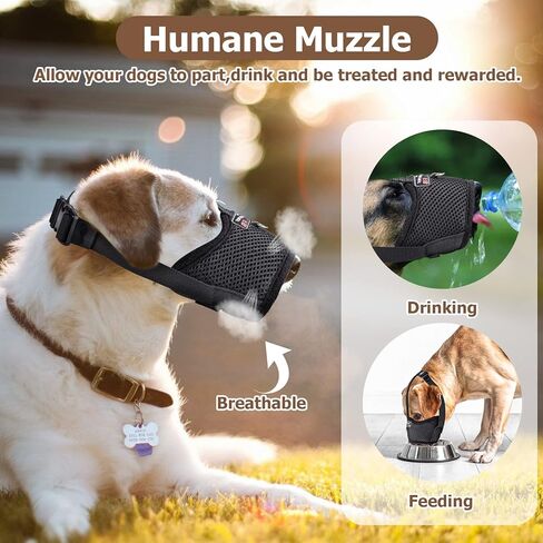 Dog Muzzles, Adjustable Soft Muzzle for Biting Barking Chewing, Dog Mask Suitable for Small Medium Large Dogs, Comfortable Long Snout in Kuwait