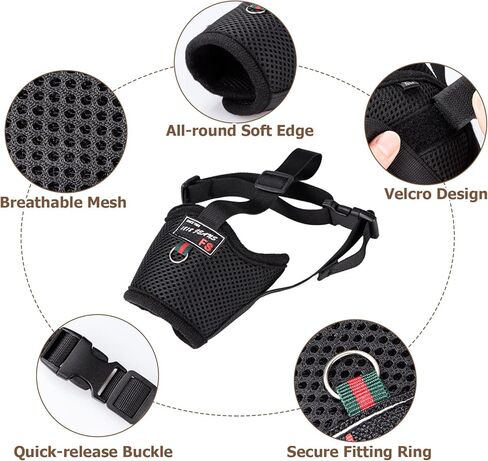 Dog Muzzles, Adjustable Soft Muzzle for Biting Barking Chewing, Dog Mask Suitable for Small Medium Large Dogs, Comfortable Long Snout in Kuwait