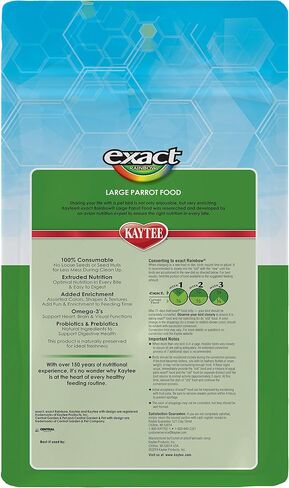 Kaytee Exact Rainbow Large Pet Parrot Food, 20 Pound in Saudi Arabia