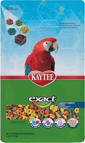 Kaytee Exact Rainbow Large Pet Parrot Food, 20 Pound in Saudi Arabia