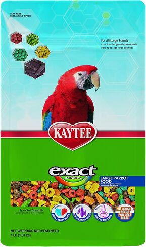 Kaytee Exact Rainbow Large Pet Parrot Food, 20 Pound in Saudi Arabia