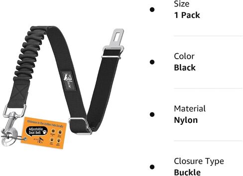 Active Pets Dog Seatbelt, Adjustable Safety Dog Seat Car Harness, Dog Seat Belt for Pets - Durable Dog Seatbelts for Cars - Dog Car Seat Belt for Dogs, dog seat belts for large dogs, Medium, & Small in Saudi Arabia