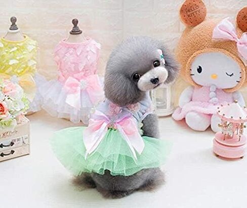 Small Dog Clothes for Girls Puppy Dresses Dachshund Tutu Dress for Girl Dog Puppy Clothes for Small Dog Outfits Pink M in Saudi Arabia
