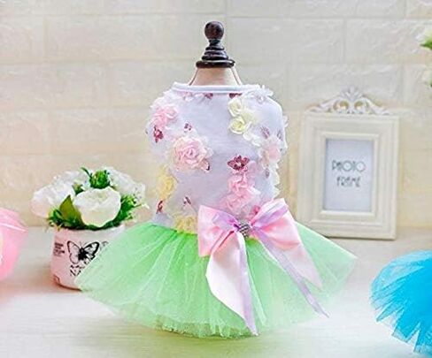 Small Dog Clothes for Girls Puppy Dresses Dachshund Tutu Dress for Girl Dog Puppy Clothes for Small Dog Outfits Pink M in Saudi Arabia