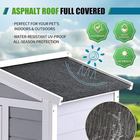 Rabbit Hutch, Indoor Rabbit Hutch Rabbit Cage Outdoor Two Story Bunny Hutch with Asphalt Roof Guinea Pig Cages with Removable No Leaking Tray, Ramp, Outdoor Pet House for Small Animals in Saudi Arabia