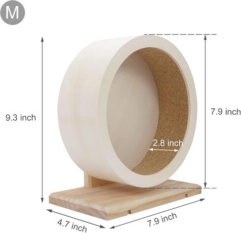 Small Pets Exercise Wheel Hamster Wooden Mute Running Spinner Wheel Play Toy for Rat Gerbil Mice Chinchillas Hedgehogs Guinea Pigs (Large 11.4") in Kuwait