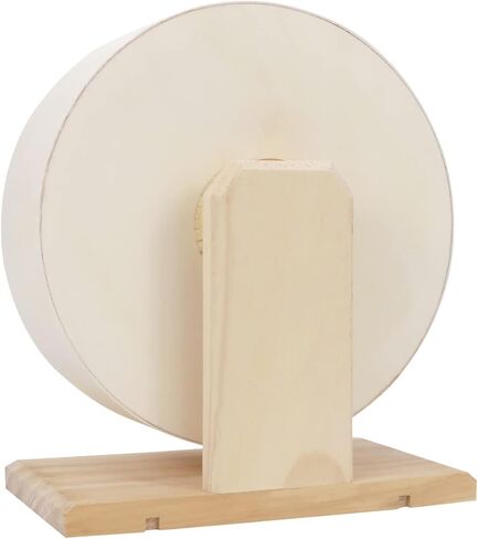Small Pets Exercise Wheel Hamster Wooden Mute Running Spinner Wheel Play Toy for Rat Gerbil Mice Chinchillas Hedgehogs Guinea Pigs (Large 11.4") in Kuwait