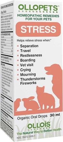 OLLOPETS Stress, Organic Homeopathic Remedy for All Pets, 1 Fl Ounce in Saudi Arabia