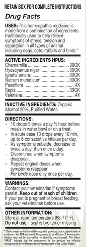 OLLOPETS Stress, Organic Homeopathic Remedy for All Pets, 1 Fl Ounce in Saudi Arabia