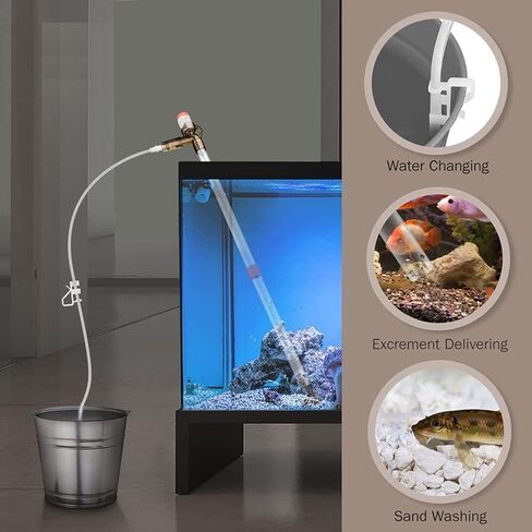 Meiyiu Aquarium Gravel Cleaner,Quick Water Changer with Air-Pressing Button,Fish Tank Sand Cleaner Kits Algae Scrapers Set in Saudi Arabia