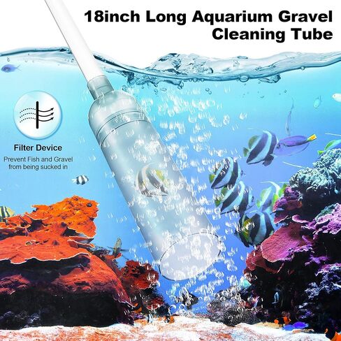 Dreyoo Fish Tank Water Changer Cleaner, Aquarium Siphon Vacuum Gravel Cleaner with Outlet Valve, Aquarium Water Change Pump for Fish Tank Water Changer Cleaning Gravel and Sand in Saudi Arabia