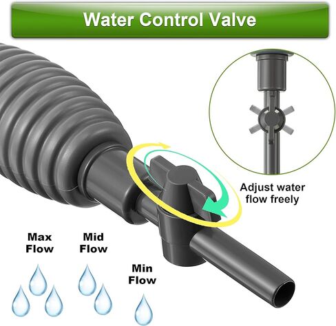 Dreyoo Fish Tank Water Changer Cleaner, Aquarium Siphon Vacuum Gravel Cleaner with Outlet Valve, Aquarium Water Change Pump for Fish Tank Water Changer Cleaning Gravel and Sand in Saudi Arabia