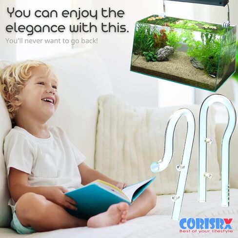 Aquarium Mini Glass Lily Pipe Bar Kit Inflow & Outflow for 12mm Tube Canister Filter - Elegant Design & Perfect Size for Small Fish Tank Filter Accessories, 5 10 15 20 Gallon Fish Tank in Saudi Arabia