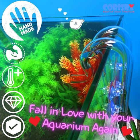 Aquarium Mini Glass Lily Pipe Bar Kit Inflow & Outflow for 12mm Tube Canister Filter - Elegant Design & Perfect Size for Small Fish Tank Filter Accessories, 5 10 15 20 Gallon Fish Tank in Saudi Arabia