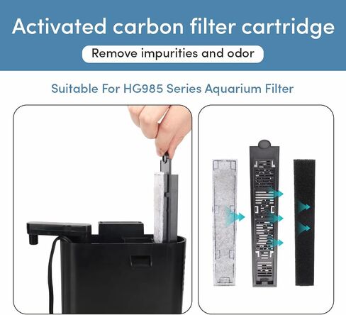 hygger Filter Cartridge for HG-985, 6+2 in Saudi Arabia