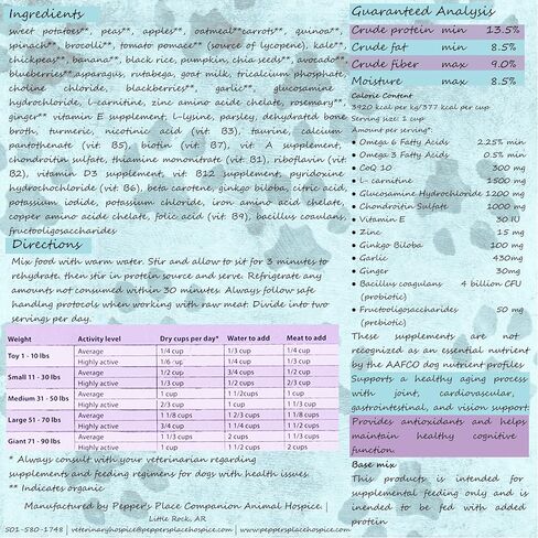 Senior Dehydrated Raw Base Mix Dog Food in Kuwait