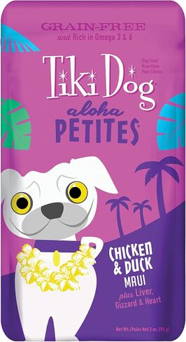 Tiki Dog Petites Wet Dog Food Variety Pack, 3 oz Pouch, 12 Count in Kuwait