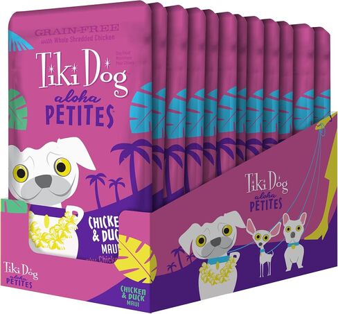 Tiki Dog Petites Wet Dog Food Variety Pack, 3 oz Pouch, 12 Count in Kuwait