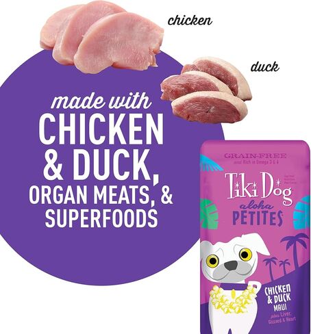 Tiki Dog Petites Wet Dog Food Variety Pack, 3 oz Pouch, 12 Count in Kuwait