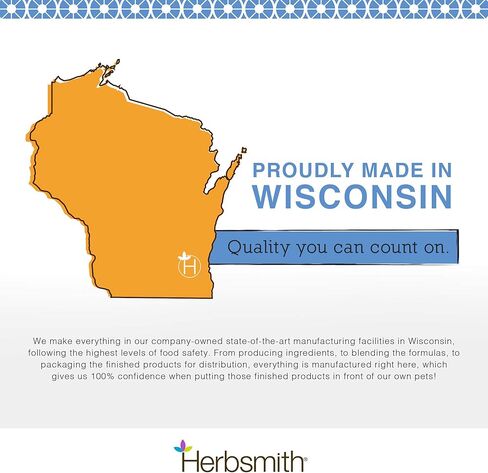 لزوجة الكلاب الصغيرة من هيربسميث - دعم المفاصل الطبيعي 4 في 1 للكلاب - مضغ العناية بمفاصل الكلاب مع الجلوكوزامين وحمض الهيالورونيك والكوندرويتين وMSM - فيتامينات للكلاب للورك والمفاصل - 30 قطعة مضغ صغيرة in Kuwait