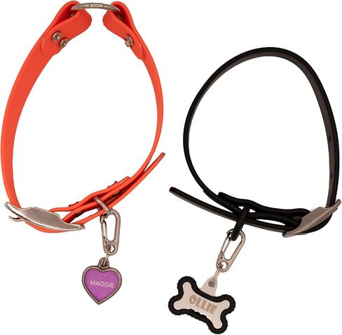 2-Pack Dog Tag Clip for Collars - Switch Dog Tags with Ease - Dog Tag Holder for Pet Collar - Heavy Duty Carabiner Quick Release Clip (Silver) in Kuwait