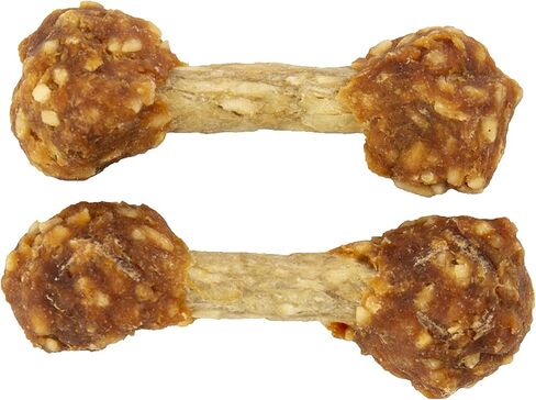 دمبل Good'n'Fun Good 'n' Fun بنكهة الدجاج 4 أونصة، وجبات خفيفة من الجلد الخام للكلاب الصغيرة in Kuwait