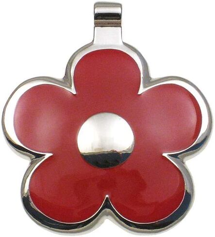 علامة تعريف الحيوانات الأليفة من LuckyPet Flower Jewelry للكلاب والقطط، نقش شخصي سهل القراءة على الجانب الخلفي، كبير، أصفر in Kuwait