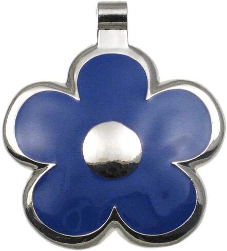 علامة تعريف الحيوانات الأليفة من LuckyPet Flower Jewelry للكلاب والقطط، نقش شخصي سهل القراءة على الجانب الخلفي، كبير، أصفر in Kuwait