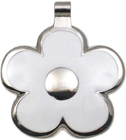علامة تعريف الحيوانات الأليفة من LuckyPet Flower Jewelry للكلاب والقطط، نقش شخصي سهل القراءة على الجانب الخلفي، كبير، أصفر in Kuwait
