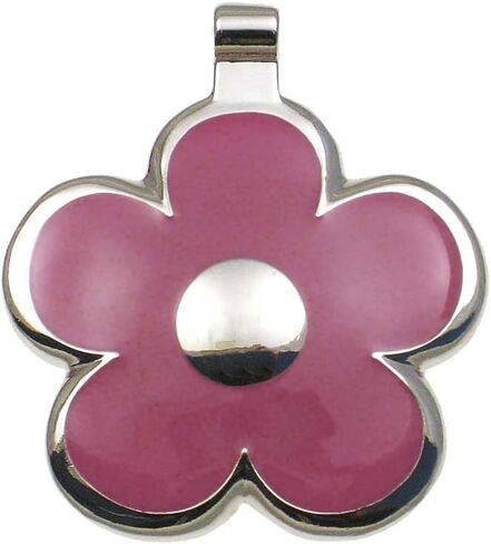 علامة تعريف الحيوانات الأليفة من LuckyPet Flower Jewelry للكلاب والقطط، نقش شخصي سهل القراءة على الجانب الخلفي، كبير، أصفر in Kuwait