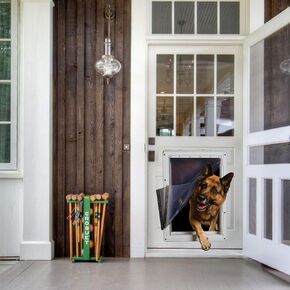 Ideal Pet Products Designer Series Ruff-Weather Pet Door with Telescoping Frame, Small 5" x 9.25" Flap Size