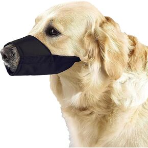 Dog Muzzles for Small Dogs, Soft Dog Muzzle Puppy Muzzle for Grooming, Dog Mussel Stop Biting Barking and Chewing 5 Colors 5 Sizes (Black, Small)