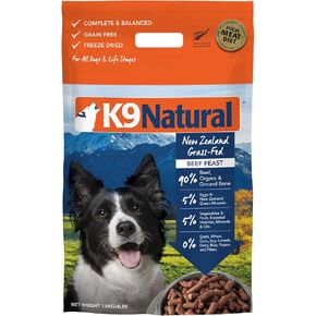 K9 Natural - Grain Free Freeze Dried Dog Food Topper - Beef, 5oz