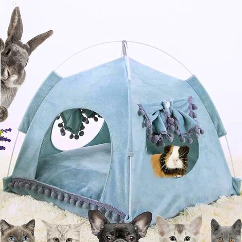 Cat Tent, Dog Bed, Small Pet Beds to Relieve Anxiety - Calming Princess Dog Bed - Cat Tents for Indoor Cats - Dog Tent Bed - Dog House Indoor for All Seasons - Ideal for Small/Medium Pets [Size: M] in Saudi Arabia