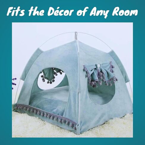 Cat Tent, Dog Bed, Small Pet Beds to Relieve Anxiety - Calming Princess Dog Bed - Cat Tents for Indoor Cats - Dog Tent Bed - Dog House Indoor for All Seasons - Ideal for Small/Medium Pets [Size: M] in Saudi Arabia