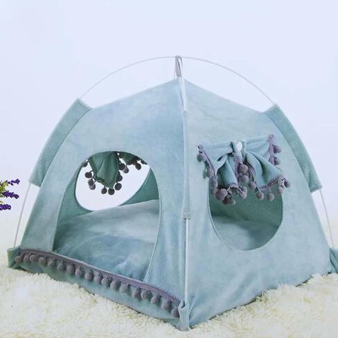 Cat Tent, Dog Bed, Small Pet Beds to Relieve Anxiety - Calming Princess Dog Bed - Cat Tents for Indoor Cats - Dog Tent Bed - Dog House Indoor for All Seasons - Ideal for Small/Medium Pets [Size: M] in Saudi Arabia